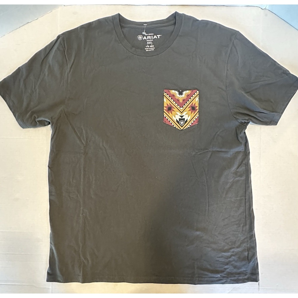 Ariat Southwest Longhorn T-Shirt Crewneck Short Sleeve Men's Size XXL